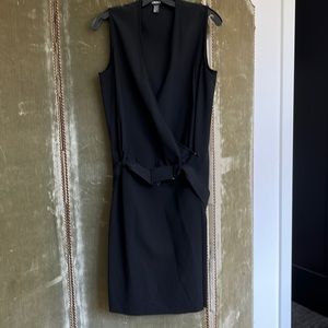 Black belted dress
